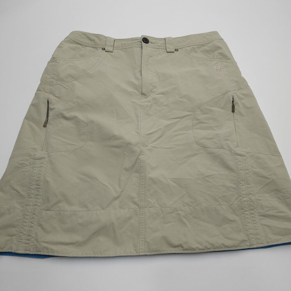 Mountain Hardwear Skirt Womens 10 Hiking Pockets Adjustable Drawcord Khaki